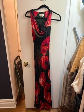 Anthropologie Cowl Neck Maxi Dress